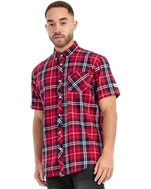 Lonsdale London Kurzarmhemd Hemd Brixworth - Rot