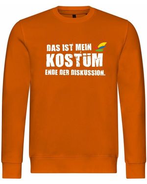 deinshirt Kapuzenpullover Pullover Das ist mein KOSTÜM Ende der Diskussion Mit Print Motiv - Orange