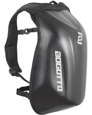 Bogotto Freizeitrucksack Hump Race Carbon Look Motorrad Rucksack, wasserabweisend - Schwarz