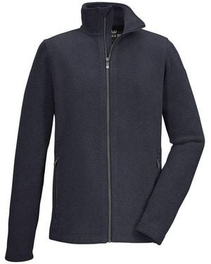 G.i.g.a. Dx Fleecejacke Gs 5 Mn Kntflc Jckt Strickfleecejacke, Melange-Optik, Reißverschlusstaschen, Kinnschutz - Blau