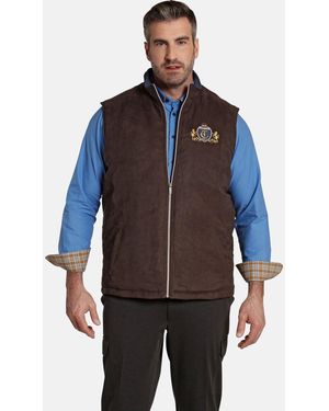 Charles Colby Steppweste DUKE LEEVI in Wildleder-Optik - Blau