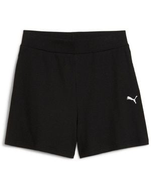 PUMA Trainingsshorts Ess Elevated High-Rise Rib Shorts 5" Mit Hohem Bund, Für Sport, Mit Eingrifftaschen, Regular Fit - Schwarz