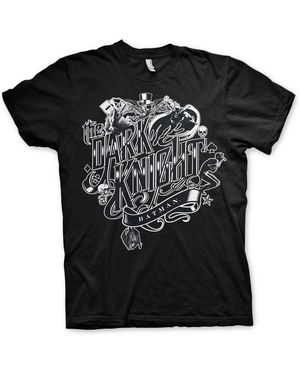 Batman Inked Dark Knight Big Tall T-Shirt - Schwarz