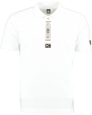 OS-Trachten Poloshirt Owoles Trachtenshirt mit Polokragen - Weiß