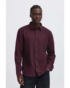 Blend Langarmhemd Bhburley Shirt Baumwolle, Regular Fit - Rot