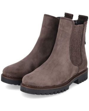 Gabor Chelsea Boots 8024.02.005 Damen Rauleder Schlupfstiefel - Braun