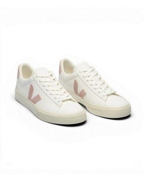 Veja Campo (Leder) Weiss/Rosa Sneaker - Weiß