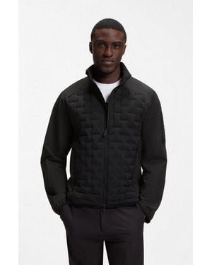 BOSS Hybridjacke T-Downhybrid Hd2 Aus Bi-Stretch-Material, Gefüttert - Schwarz