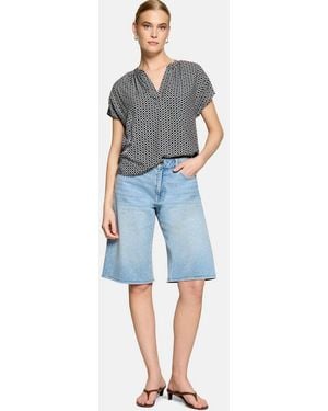 Zero Shirtbluse Damen Mit Print - Blau