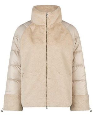 MARC AUREL Kurzjacke Feminine Jacke Im Materialmix - Natur