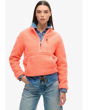 Superdry Fleecepullover OUTDOOR HALF ZIP FLEECE - Orange