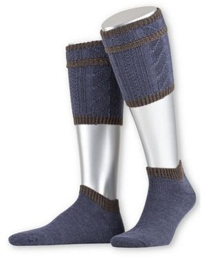 LUSANA Trachtensocken Loferl - Blau