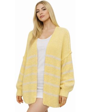 Worldclassca Cardigan Strickjacke Cardigan Open Front Pullover) - Gelb