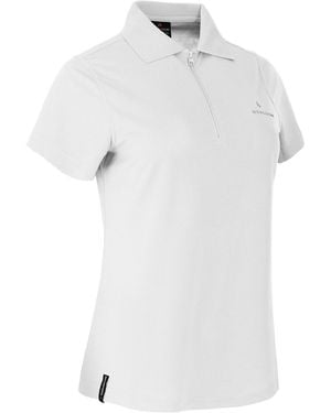 Bergson T- SHONA Polo-Shirt, Reißverschluss, schnelltrocknend, Pique, Normalgröß - Weiß