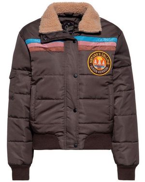Queen Kerosin Winterjacke Nature's Calling (1-St) Im 70S-Look - Braun