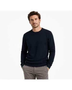 Scotch & Soda Rundhalspullover Linnen Blend - Blau