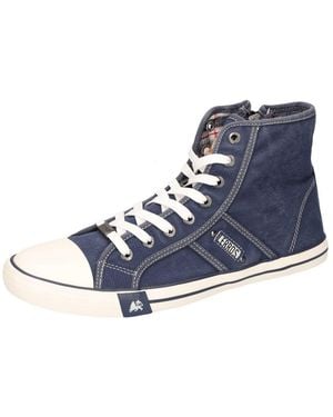 Lerros Sneakerboots Schnürboots, High Top Sneaker, Canvas-Boots Mit Gummikappe - Blau