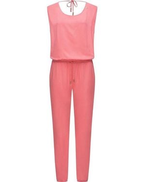 Ragwear Jumpsuit Noveel Schicker, Langer Damen Overall Mit Bindeband - Rot