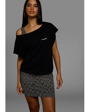 Kangaroos Jerseykleid (Set, 2-tlg) Shirt mit Kleid - Schwarz