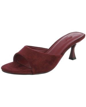 Ital-Design Damen Mules Mit Blockabsatz Und Offener Spitze Pantolette (91742554) Pfennig-/Stilettoabsatz Sandalen & Sandaletten - Rot