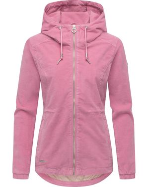 Ragwear Cordjacke Dankka Cordy YOUMODO Stylische Übergangsjacke in Feincord-Optik - Pink