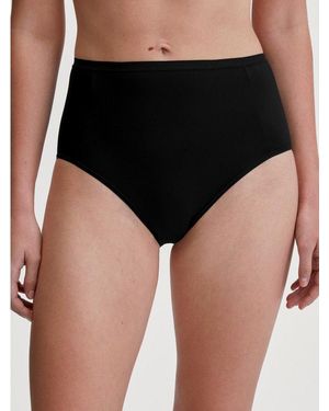 CALIDA Slip Sleek Skin Elastischer Bund, Hoher Schnitt, Single Jersey - Schwarz