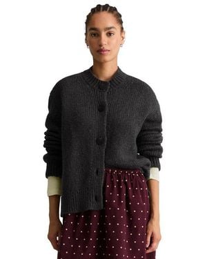 Marc O' Polo Cardigan Aus Schurwolle-Alpaka-Mix - Schwarz