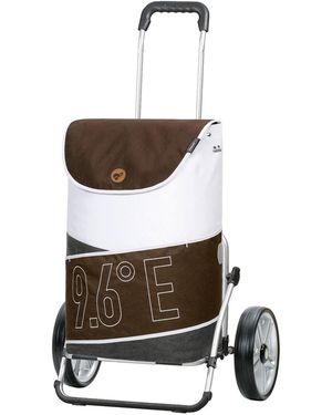 Andersen Einkaufstrolley Royal Shopper XXL Loke braun, 61 l - Weiß