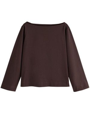 Next Langarmshirt N. Premium Langarmshirt Aus Supima (1-Tlg) - Braun