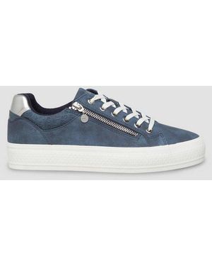 S.oliver Sneakers Sneaker Sneaker Mit Reißverschluss Und Gummisohle - Blau