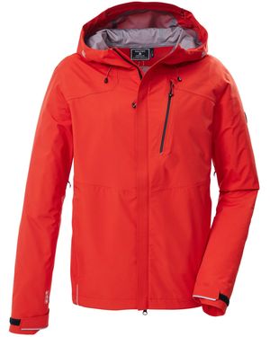 Killtec KOS 27 MN JCKT Leichte, wasserdichte, atmungsaktive 3-Lagen Funktionsjacke - Rot