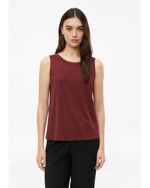 S.oliver Muscleshirt T-Shirt Jersey-Top Mit Rundhalsausschnitt Und Rückendetail - Rot