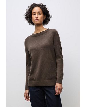 Street One Strickpullover Mit Feiner Rollkante - Braun