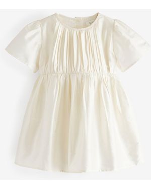 Next Partykleid Taft-Kleid mit Biesen (1-tlg) - Weiß
