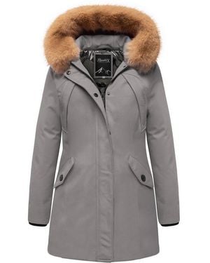 REPUBLIX Winterjacke Lexie Damen Gefütterte Dicke Winter Jacke Mantel Parka Mit Kapuze - Grau