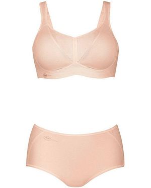 Rosa Faia Sport-Bh Air Control Deltapad Doppellagige Cups, Gepolsterte Träger, Mit Print, Feminin, Weich - Pink