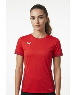 PUMA Fußballtrikot Teamgoal Matchday Jersey Wmns Sportlicher Stil, Für Fußball, Kurzarmdesign, Rundhalsausschnitt - Rot