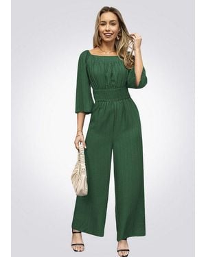 CUPSHE Jumpsuit Jumpsuit Mit Quadratischem Ausschnitt Und Geraden Beinen - Grün