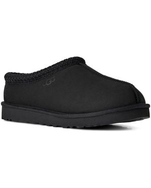 UGG M Tasman Ii Nubuck Hausschuh Hausschuh, Schlupfschuh Mit Bordüre Im Ethno-Look - Schwarz