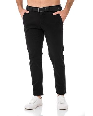 Redbridge Chinohose inklusive hochwertigem Stretch-Gürtel Casual - Schwarz