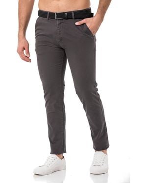 Redbridge Chinohose inklusive hochwertigem Stretch-Gürtel Casual - Schwarz
