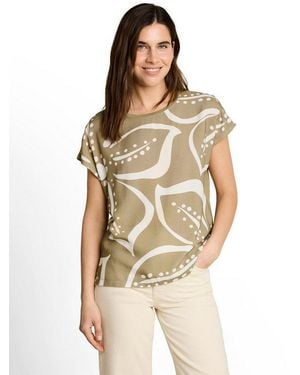 Tom Tailor T-Shirt Sommershirt Mit Print - Natur