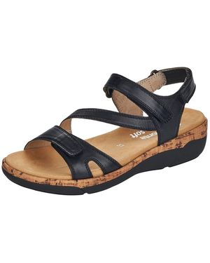 Remonte Sandale, Sommerschuh, Sandalette, Keilabsatz, Im Sportiven Look - Blau