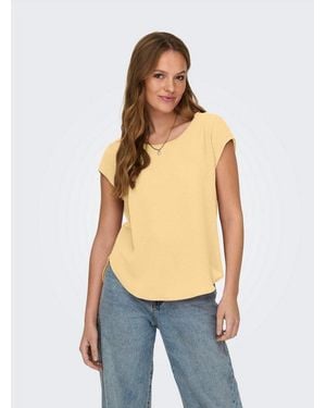 ONLY Kurzarmbluse Onlvic – Feminines Blusenshirt - Blau