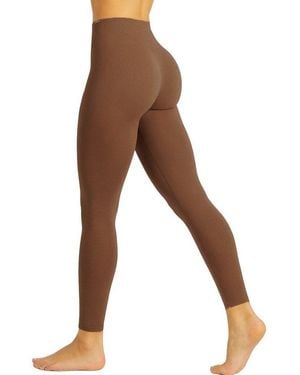 Smilodox Leggings Fenja, High Waist Performance Sportleggings Bequemer Passform, Seamless Design, Schmeichelnder Silhouette Für Yoga - Braun