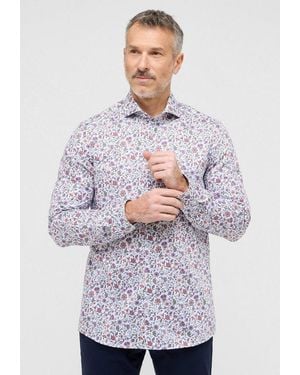 Eterna Langarmhemd Slim Fit Non Iron (Bügelfrei) - Weiß