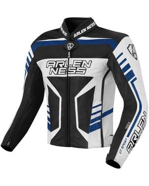 Arlen Ness Motorradjacke Rapida 2 Motorrad Lederjacke herausnehmbares Innenfutter,herausnehmbare Membrane,Perforiert - Schwarz
