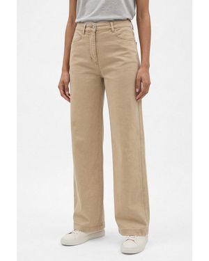 BOSS Webhose Tmarlina Premium Damenmode Mit Weitem Bein, 4-Pocket-Design - Natur