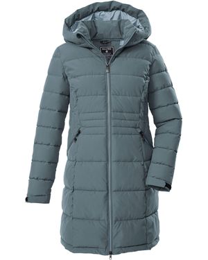 Killtec Steppmantel KOW 11 WMN QLTD PRK Wasserabweisender Parka mit verstellbarer Kapuze und Kinnschutz - Blau