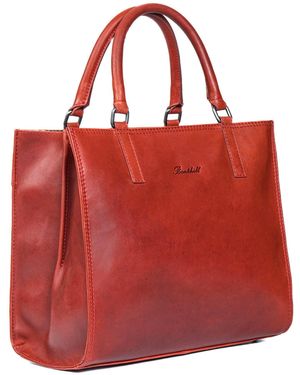 Benthill Henkeltasche Echt Leder Tasche Handtasche Frauen Shopper Große Schultertasche - Rot